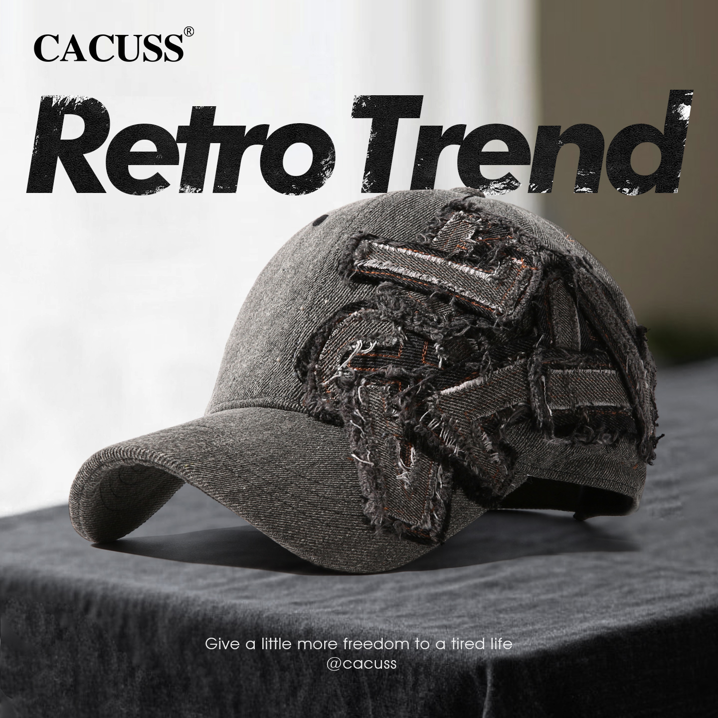 CACUSS个性贴布潮搭棒球帽情侣款