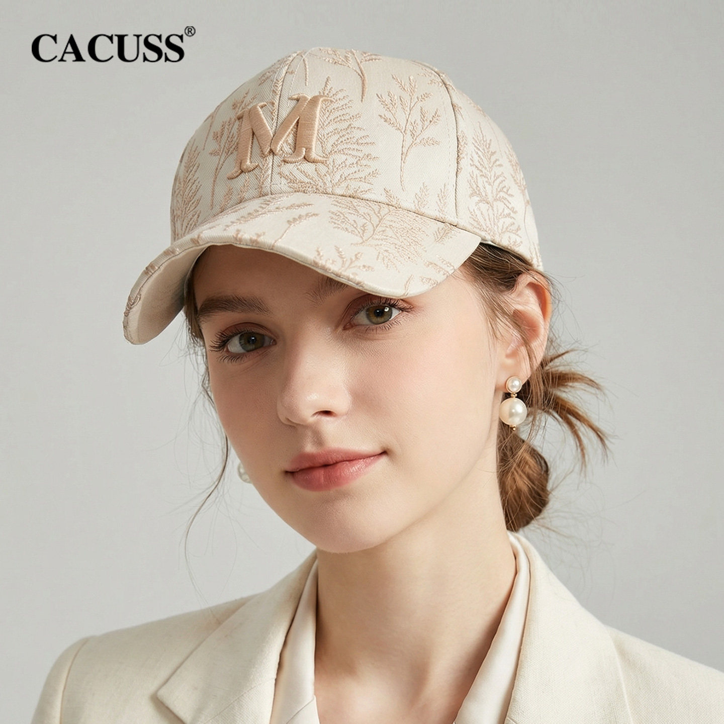 CACUSS春夏新款刺绣显脸小棒球帽图片
