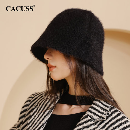 CACUSS帽子女秋冬季素颜水桶帽
