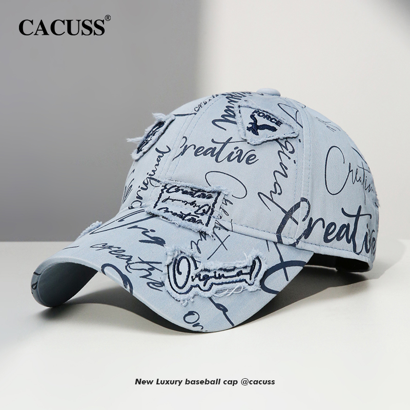 CACUSS高级涂鸦轻奢鸭舌棒球帽