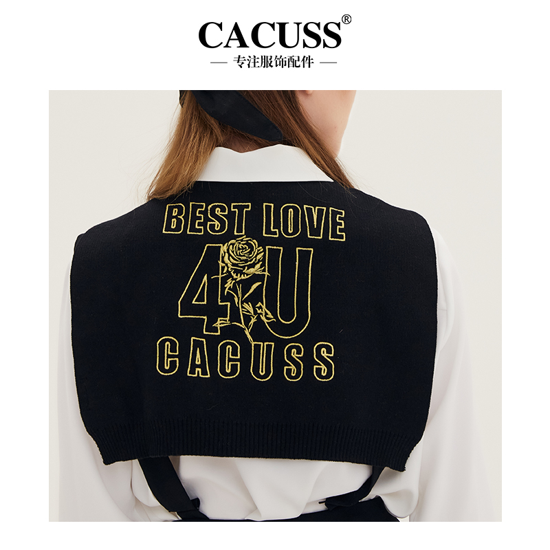 CACUSS围巾女秋冬小搭肩披肩