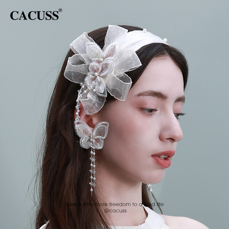 【轻风】CACUSS发箍女2026新款轻奢高级蝴蝶发夹浪漫发饰耳饰礼盒