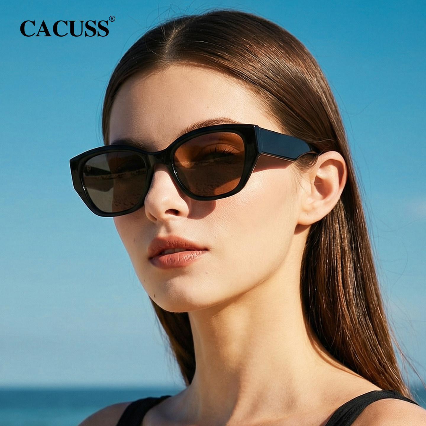 CACUSS墨镜女夏新款轻便户外偏光太阳镜休闲遮阳防晒防紫外线眼镜