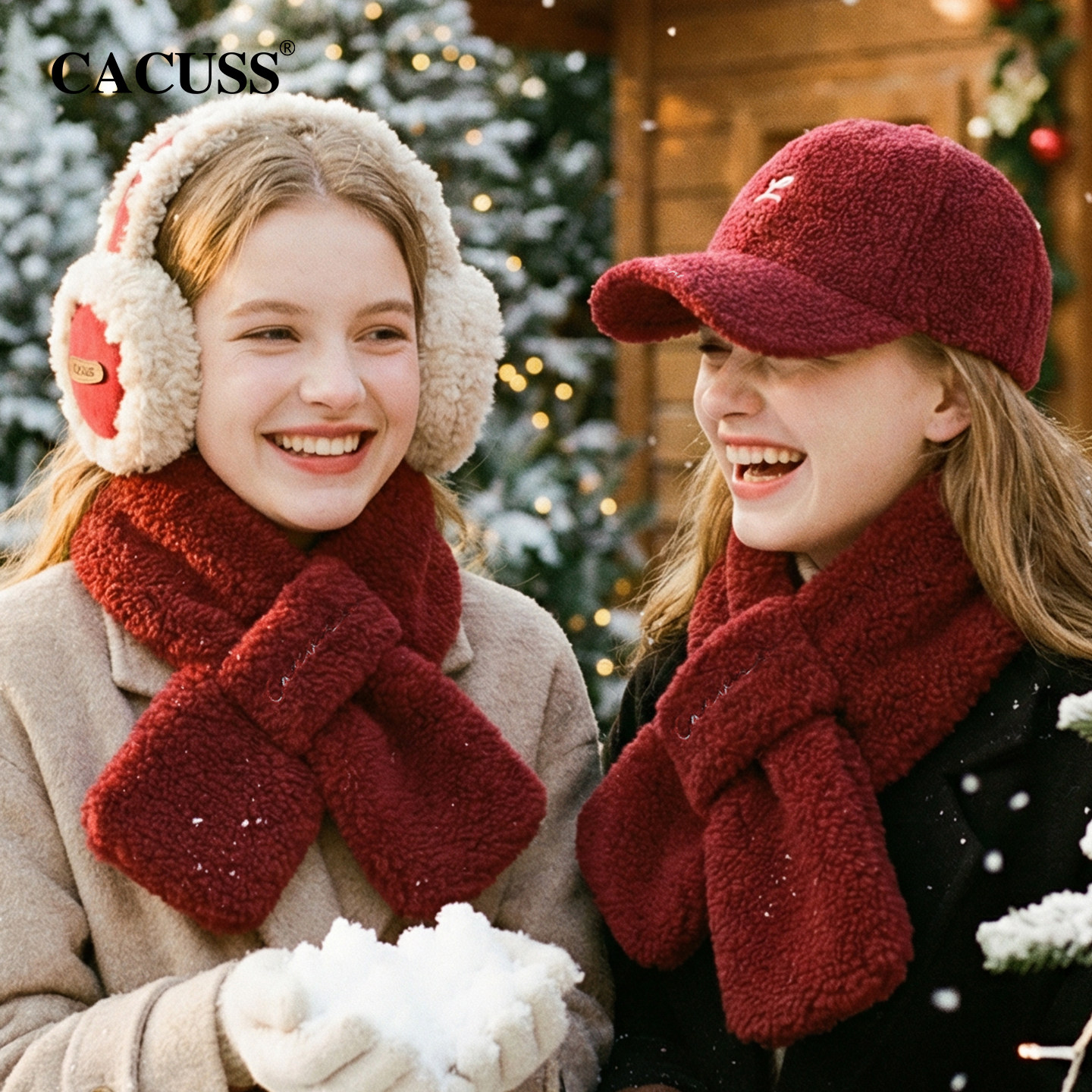 CACUSS棒球帽女秋季新款加厚保暖