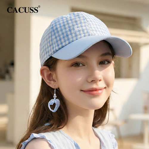 CACUSS女士春夏复古显脸小棒球帽