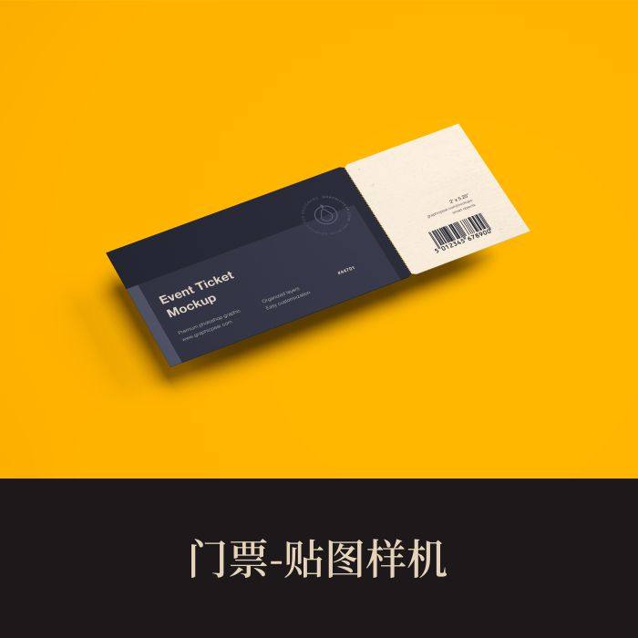 高端提案利器优质PSD门票抵扣券VI样机设计素材模板logo智能贴图