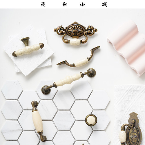 美式乡村橱柜拉手陶瓷小拉手柜