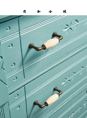 花河镇陶瓷青铜抽屉拉手欧美厨柜门拉手孔间距96mm 2个