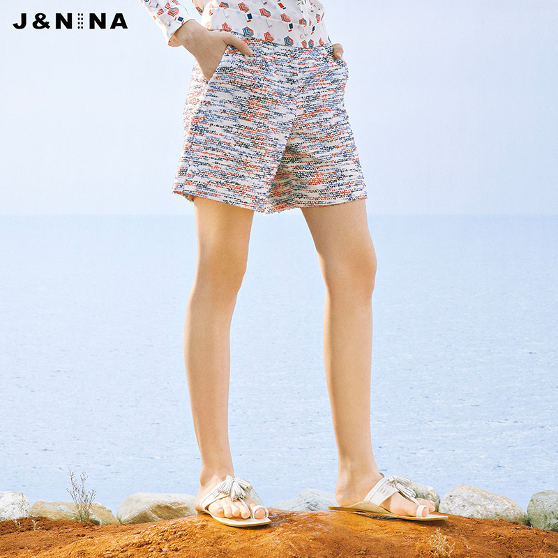 jnina捷恩尼纳小香风系带短裤