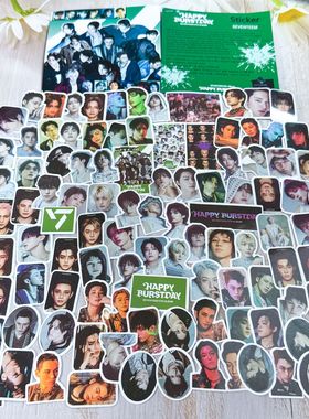103张SEVENTEEN贴纸 正规专辑HAPPY BURSTDAY人物周边行李贴