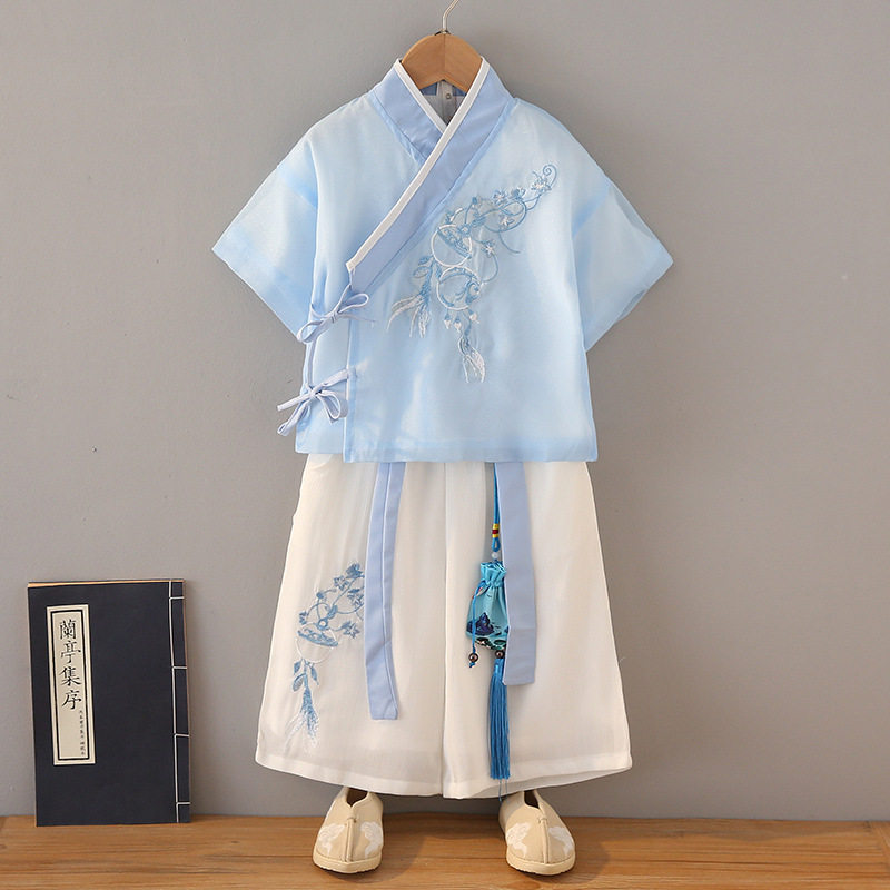 汉服男童马面裙春秋薄款古装