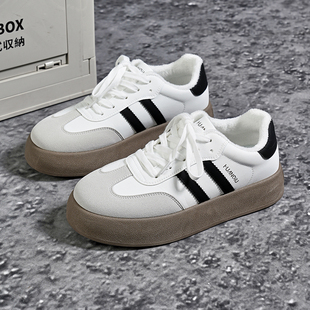 情侣秋冬新款 百搭棉鞋 2025爆款 时尚 男 加厚保暖男鞋 环球加绒德训鞋