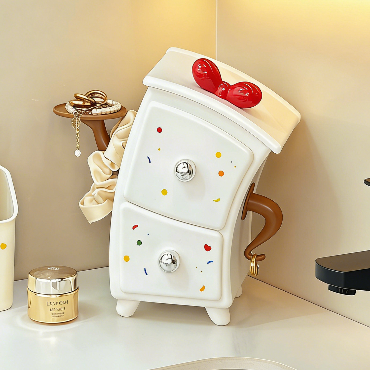 浴室发圈收纳盒桌面抽屉式卫生间台面口红化妆品架发饰发夹整理盒,收纳整理,桌面收纳盒,淘宝优惠券,粉丝福利购,淘宝优惠卷