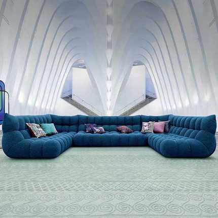 意式轻奢风格Setup沙发法式罗奇堡大平层别墅豆腐块组合泡泡沙发