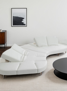 轻奢意式极简Elap沙发大平层户型客厅布艺多功能不锈钢网红沙发