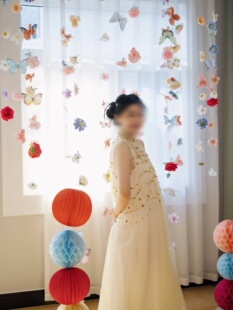 婚房布置套装真花门帘pvc蝴蝶立体卧室玄关花瓣雨DIY背景墙装饰