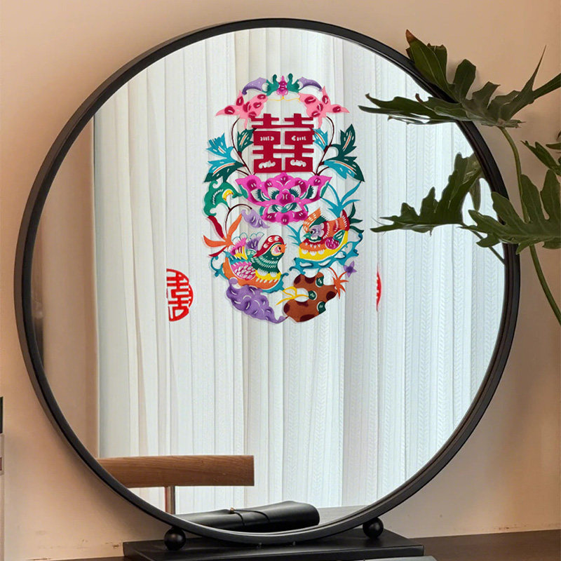 结婚新中式静电贴婚房布置装饰