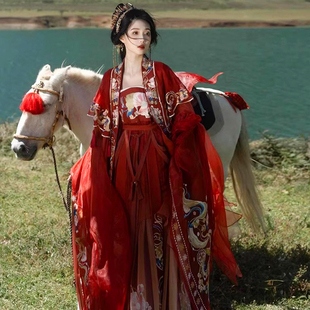 汉服女玉锦堂龙女唐制齐胸裙重工刺绣大袖诃子裙春秋高档超仙套装