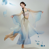 礼仪之邦晓暮蝶古典舞蹈服飘逸仙气大裙摆汉服女2025新款 演出服装