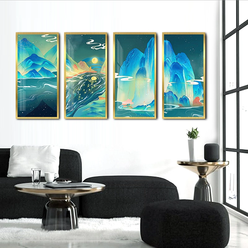 情趣江山图私密艺术挂画 产康医美现代美容院装饰画月子会所墙画