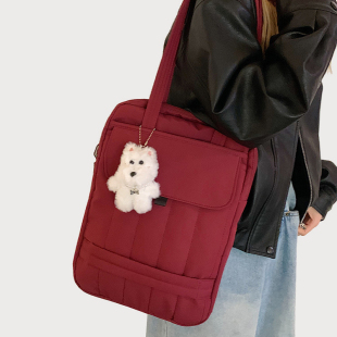 新款竖版韩国单肩电脑包多用通勤包ipad防护包13.3-14寸手提电脑包15寸笔记本电脑包平板收纳包可套拉杆箱