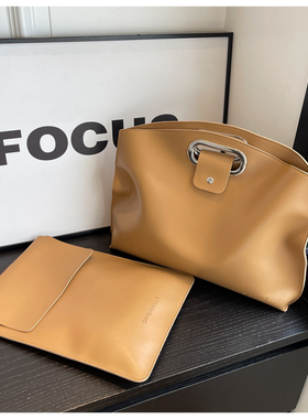 2025新款笔记本内胆包14寸女士小众高颜值适用苹果macbookair/pro13英寸联想华为1516电脑包pu托特包