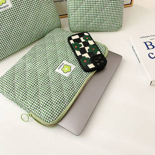 小清新格纹ipadpro内胆包 11寸平板保护包13寸14笔记本电脑收纳包