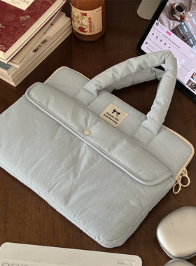 韩国ins博主同款小众简约手提平板包苹果ipad11寸华为11.5s12寸平板收纳包防震防摔14/15寸手提电脑包笔记本