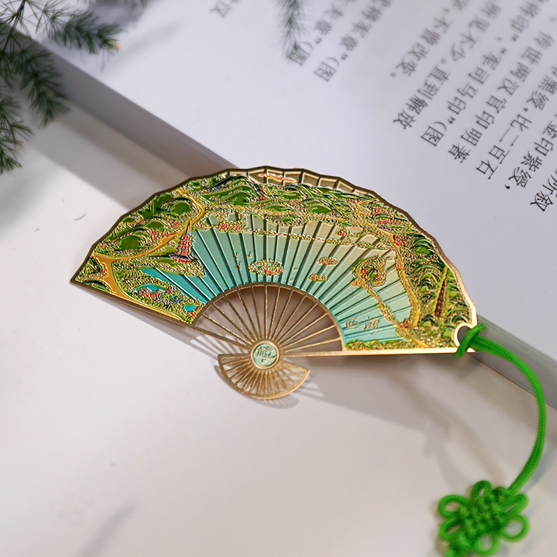 西泠印象杭州西湖十景创意书签中国风复古风个性礼品文具金属精美镂空高档精致复古礼品西冷文创礼物纪念品