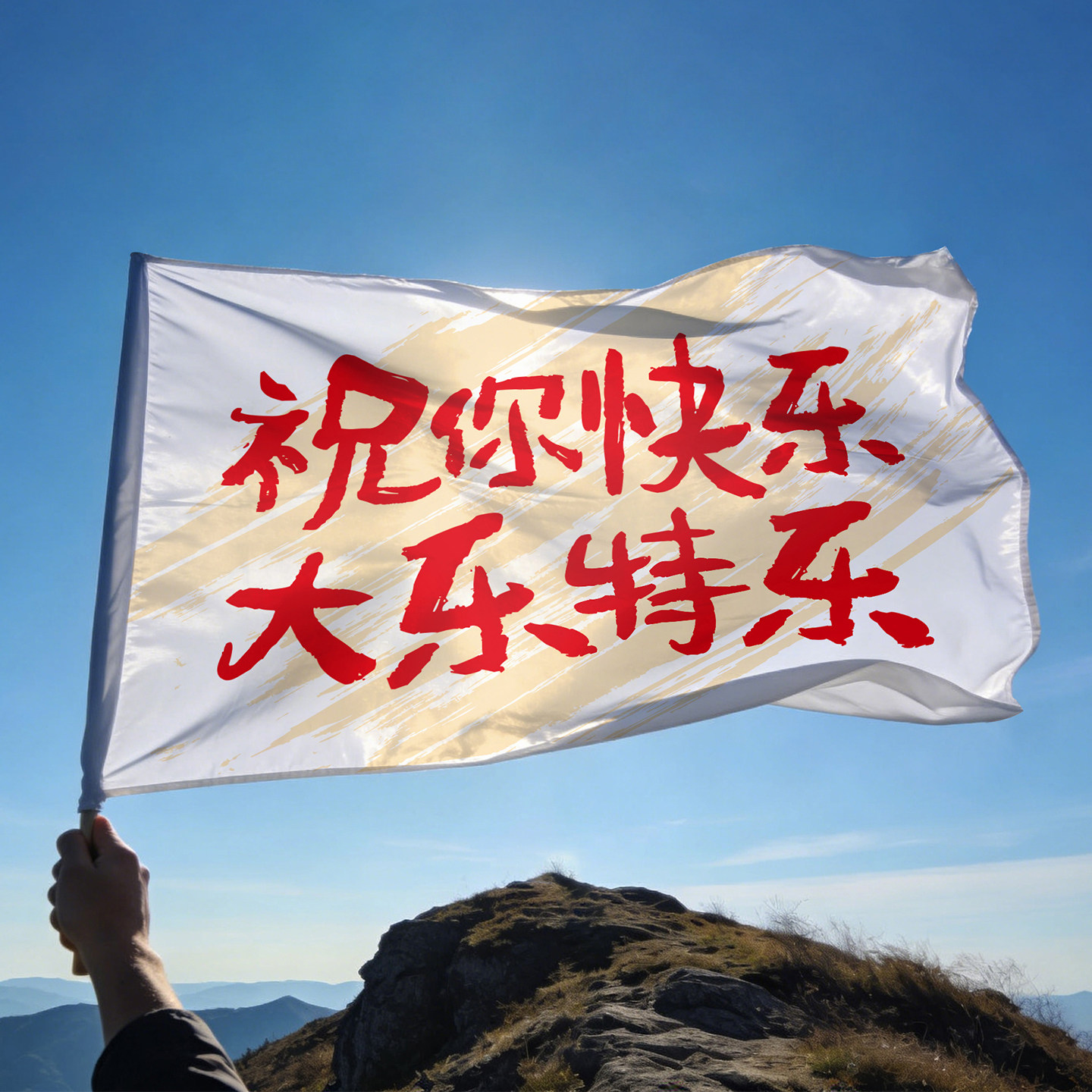 祝你快乐大乐特乐旗帜