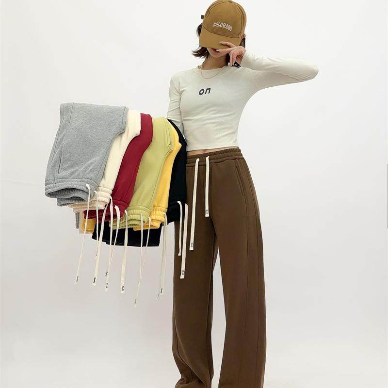 韩版松紧腰长裤秋冬新