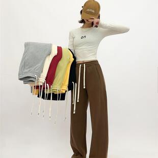 窄版香蕉裤女2024新款裤子女爆款加绒加厚直筒裤今年流行的镰刀裤