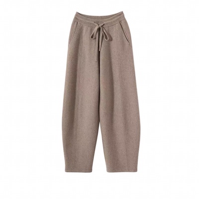 香蕉裤~100纯山羊绒针织裤子女宽松加厚秋冬新款哈伦裤显瘦休闲裤