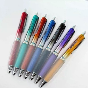 布拉米6010双珠笔头大容量按动中性笔速干刷题笔学生用顺滑渐变色