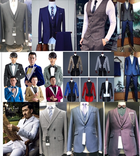 出租黑色男士西服年会男主持西装伴郎服毕业舞会歌手男模商演走秀