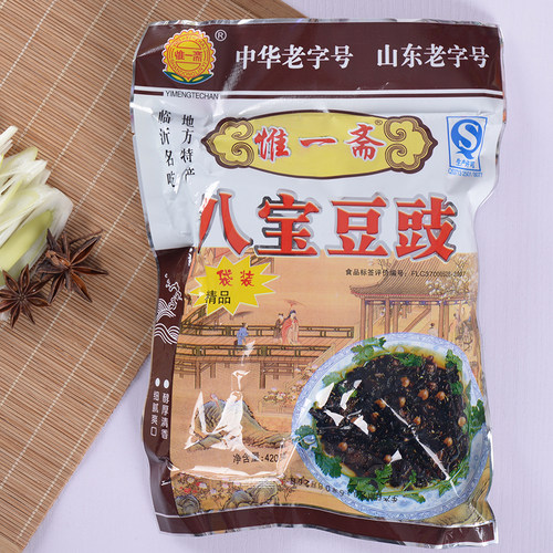 临沂特产八宝豆豉美食料理厨房调味料佐餐伴侣八宝豆鼓酱420g袋装 - 封面