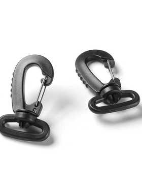 塑钢轻量背带快钩25MM背包挂扣 织带辅料扣 登山扣弹簧扣黑色扣