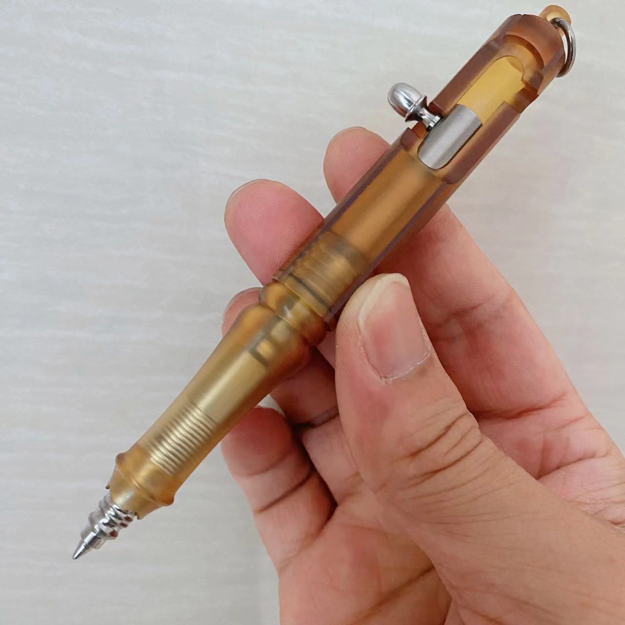 中山英俊 朋克枪栓便携提拉Ultem PEI进口树脂书写文化用品中性笔