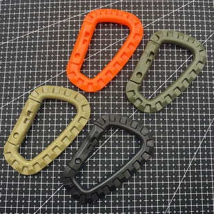 Ghillie Tex战术挂扣ITW大D扣登山扣背包莫利系统辅助扣D形挂钩扣