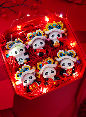 中国风特色文创伴手礼送老外客户出国礼物熊猫周边摇头摆件跨新年