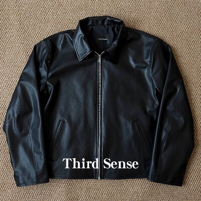 牛皮翻领教练夹克春秋款