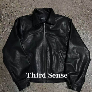 Third西部牛皮夹克全植鞣工艺牛皮忧郁二代ERD风格短款真皮皮衣