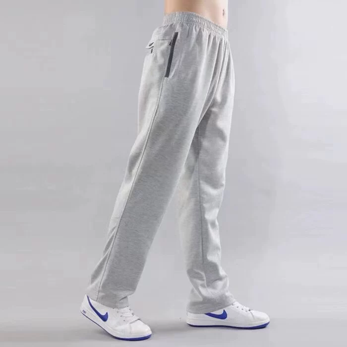 Мужские летние тонкие хлопковые брюки, свободный прямой крой, oversize, плюс размер, для бега