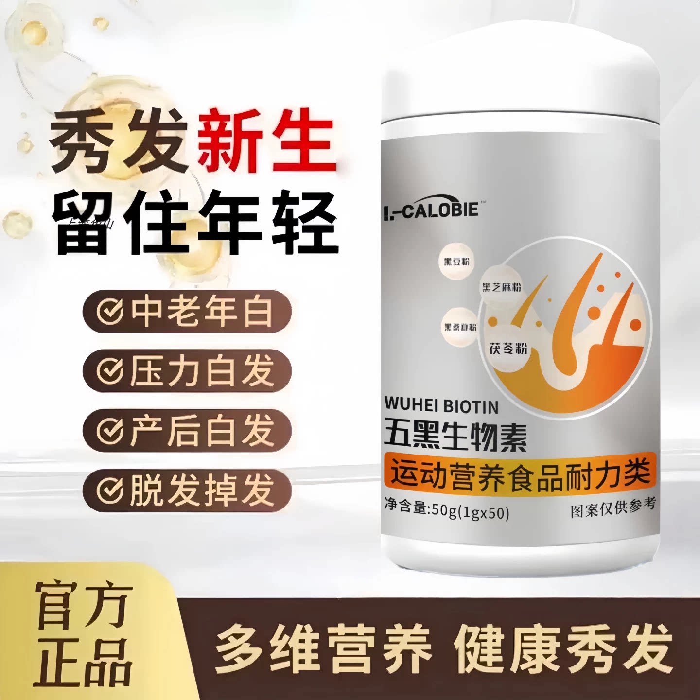 萝七维B生物素乌发亮发片