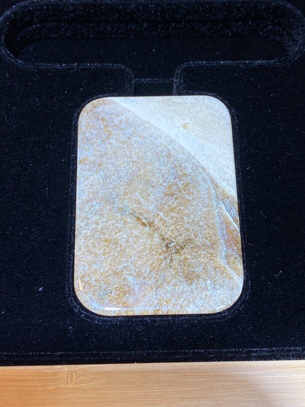缅甸青花瓷开片方牌吊坠，尺寸62*42*10mm，重25克