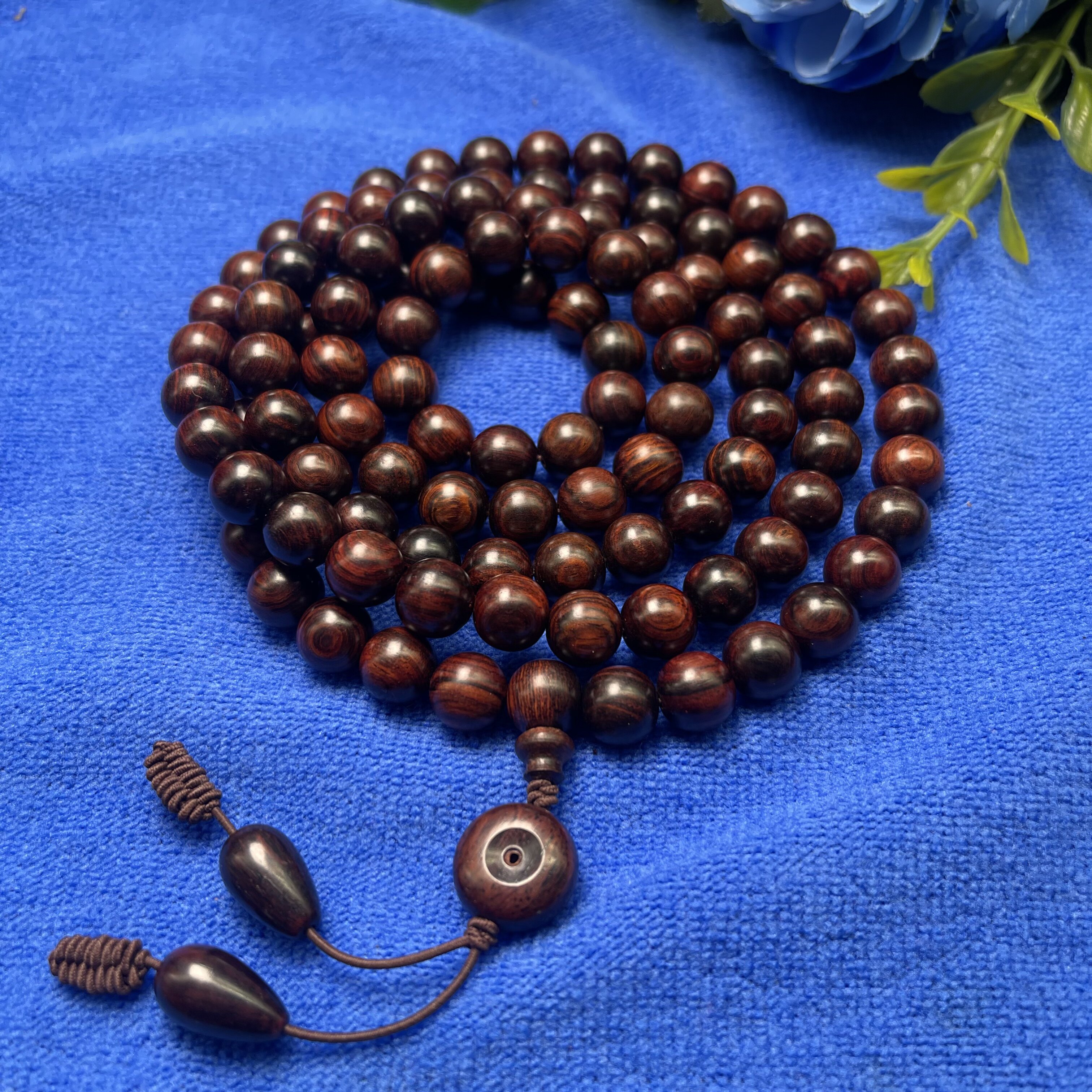 保真海南黄花梨紫油梨老料降香黄檀10mm108粒佛珠手链收藏包邮