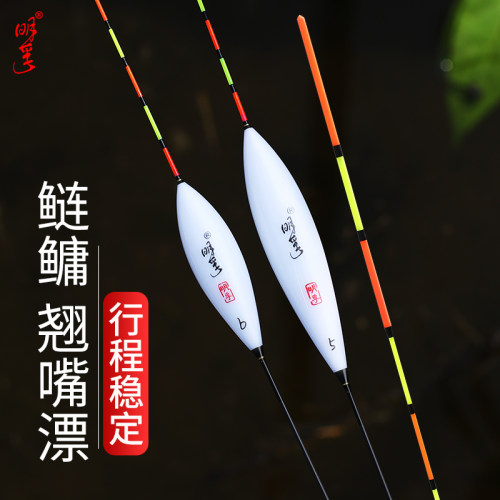明孚翘嘴鲢鳙大物漂纳米浮漂鲫鱼浅水漂高灵敏醒目加长行程鱼漂