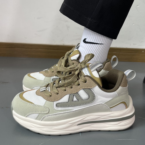 潮流小众网面透气厚底老爹鞋男鞋