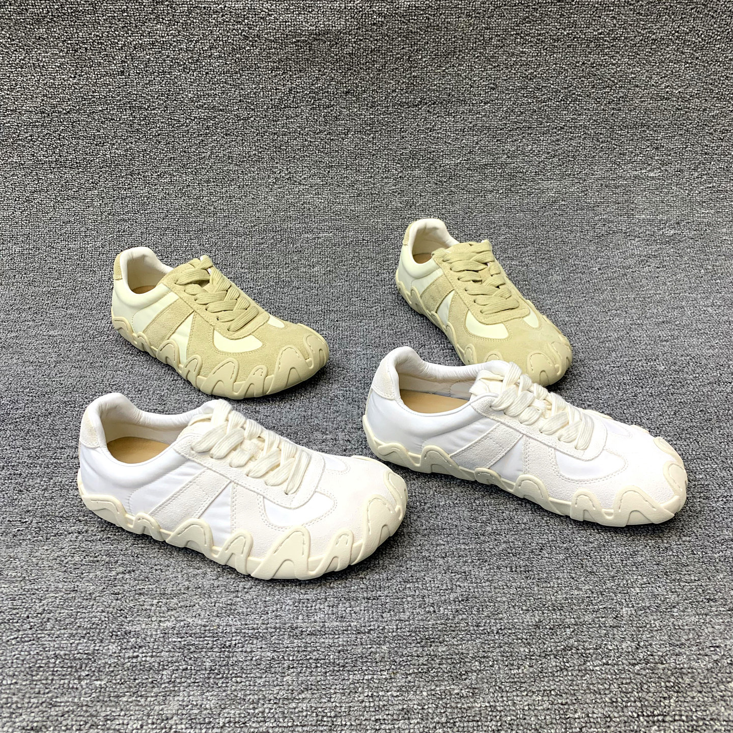 欧洲站女鞋2026春季新款欧货磨砂皮系带平底防滑时尚休闲鞋德训鞋,女鞋,时尚休闲鞋,淘宝优惠券,粉丝福利购,淘宝优惠卷