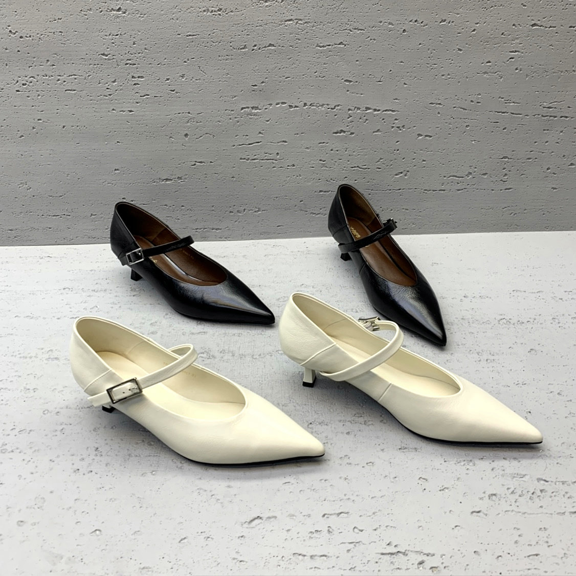 欧洲站女鞋2026春季新款欧货真皮浅口绑带尖头时尚高跟鞋女细跟潮
